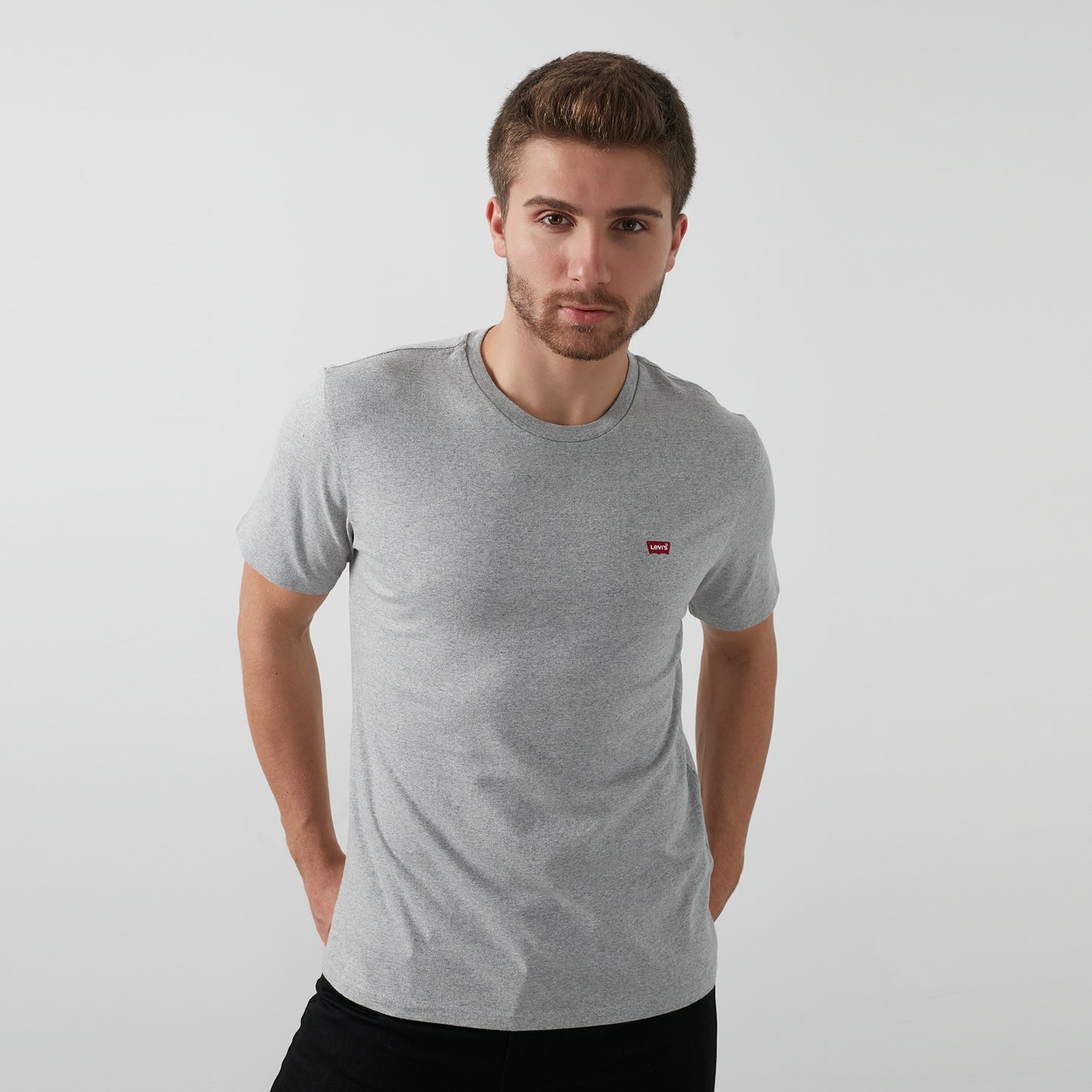 Levi's Bisiklet Yaka % 100 Pamuk Erkek T Shirt 17164-0032 GRİ