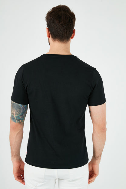 Levi's Baskılı Bisiklet Yaka % 100 Pamuk Erkek T Shirt 17783-0311 SİYAH