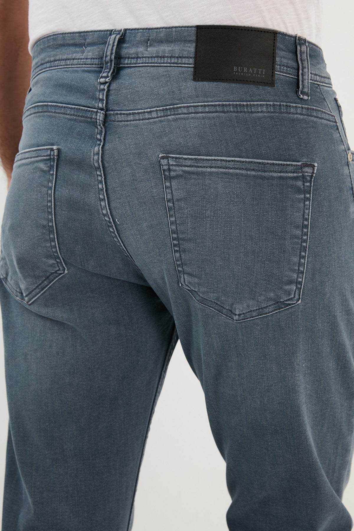 Buratti Pamuklu Normal Bel Regular Fit Boru Paça Jeans Erkek Kot Pantolon 2201M10PARMA AÇIK MAVİ