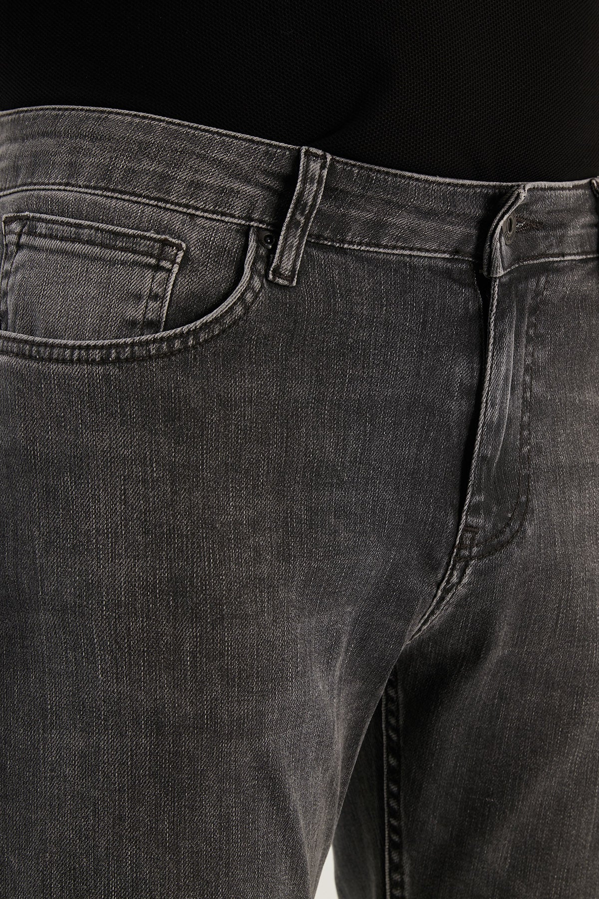 Buratti Pamuklu Normal Bel Regular Fit Boru Paça Jeans Erkek Kot Pantolon 2202M16PARMA GRİ