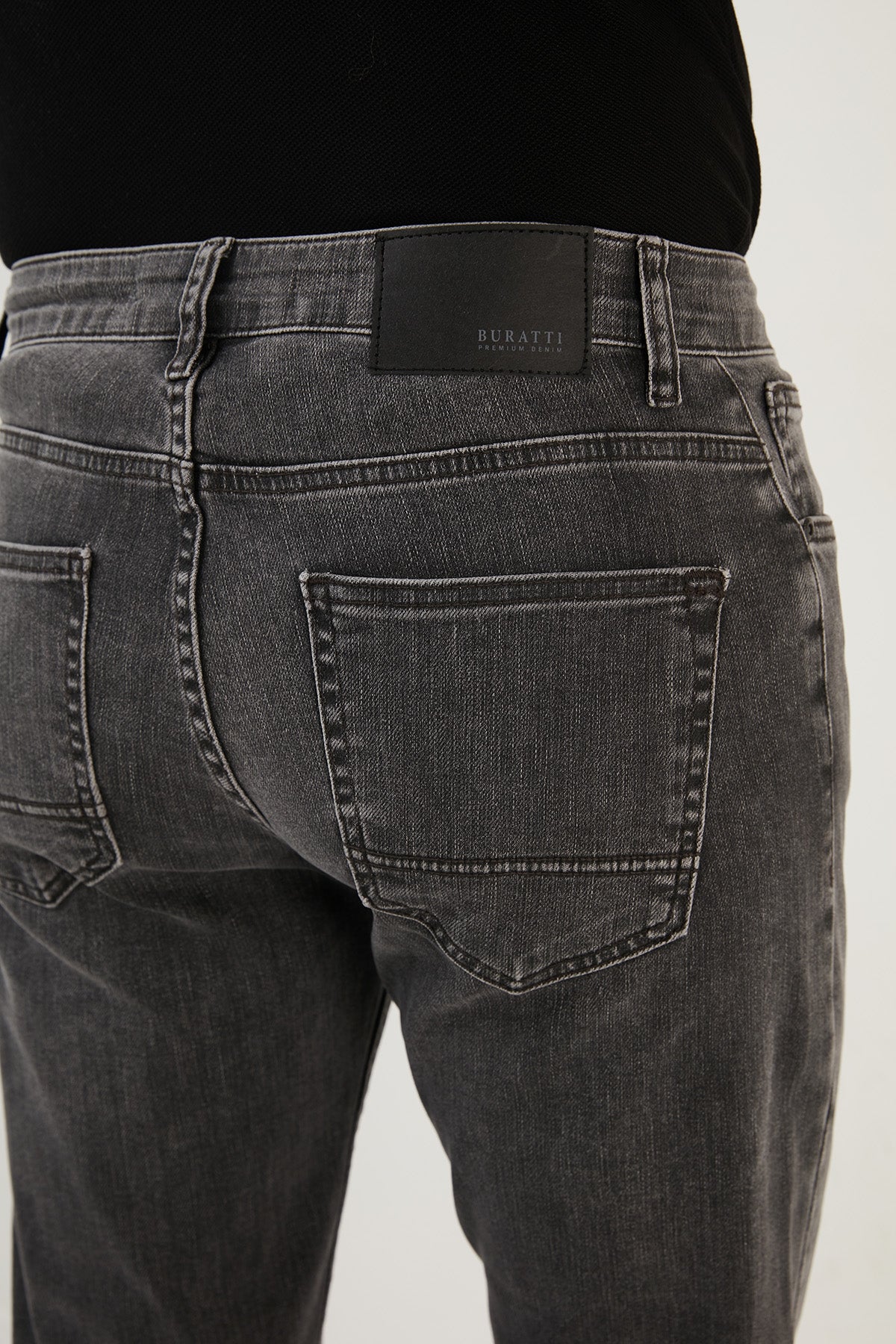 Buratti Pamuklu Normal Bel Regular Fit Boru Paça Jeans Erkek Kot Pantolon 2202M16PARMA GRİ