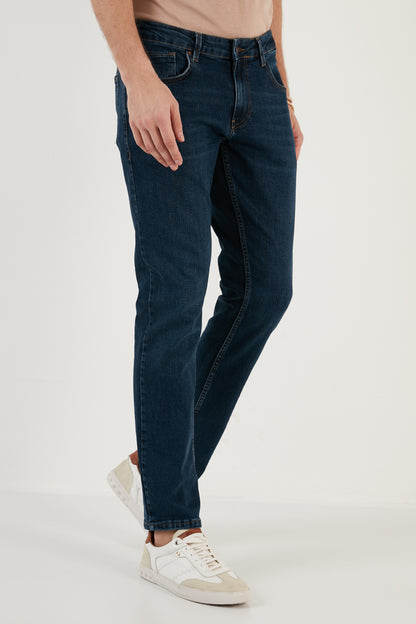 Buratti Pamuklu Normal Bel Regular Fit Boru Paça Jeans Erkek Kot Pantolon 2208J65PARMA LACİVERT