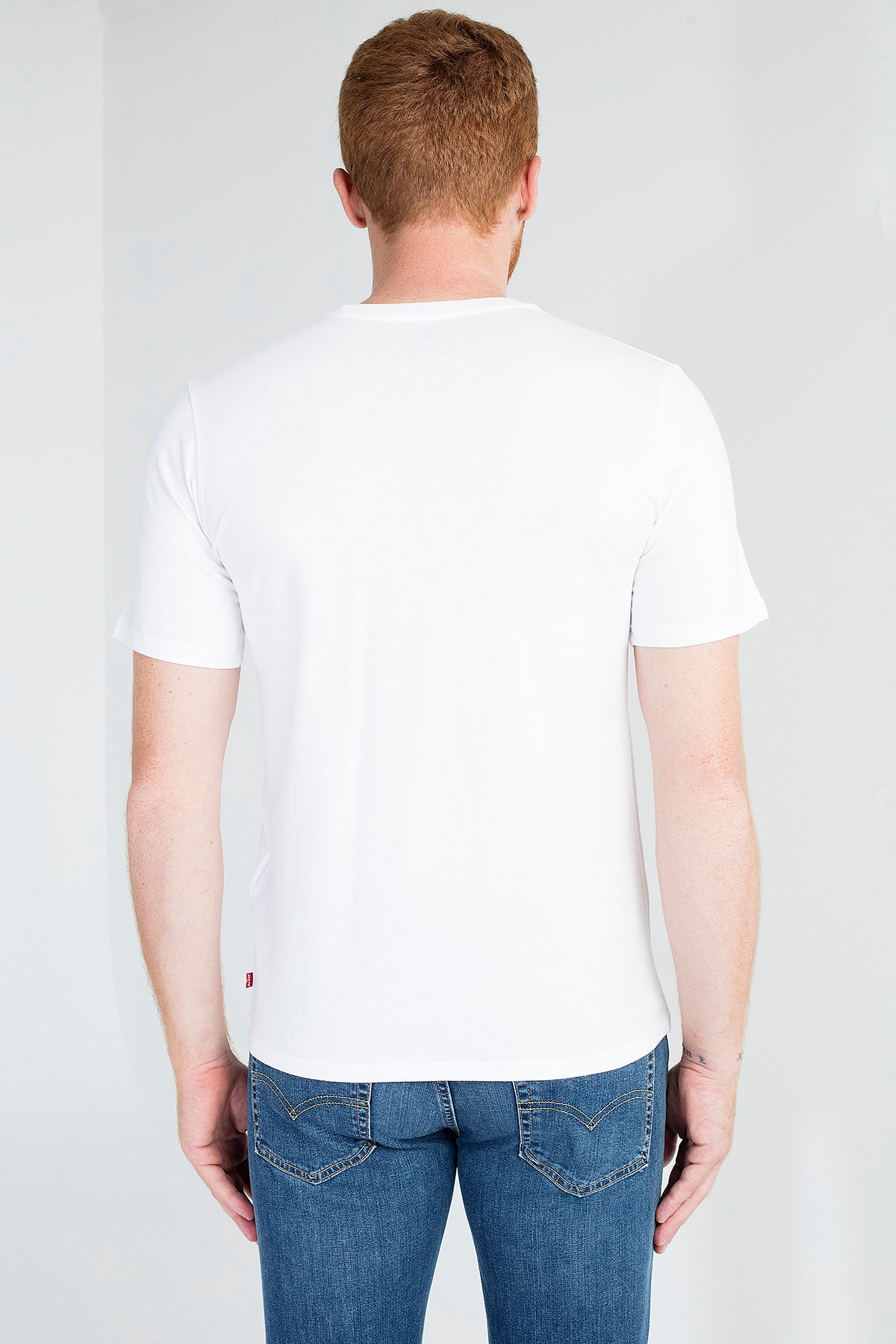 Levi's % 100 Pamuklu Bisiklet Yaka Erkek T Shirt 22489-0334 KREM