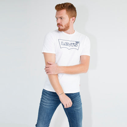 Levi's % 100 Pamuklu Bisiklet Yaka Erkek T Shirt 22489-0334 KREM