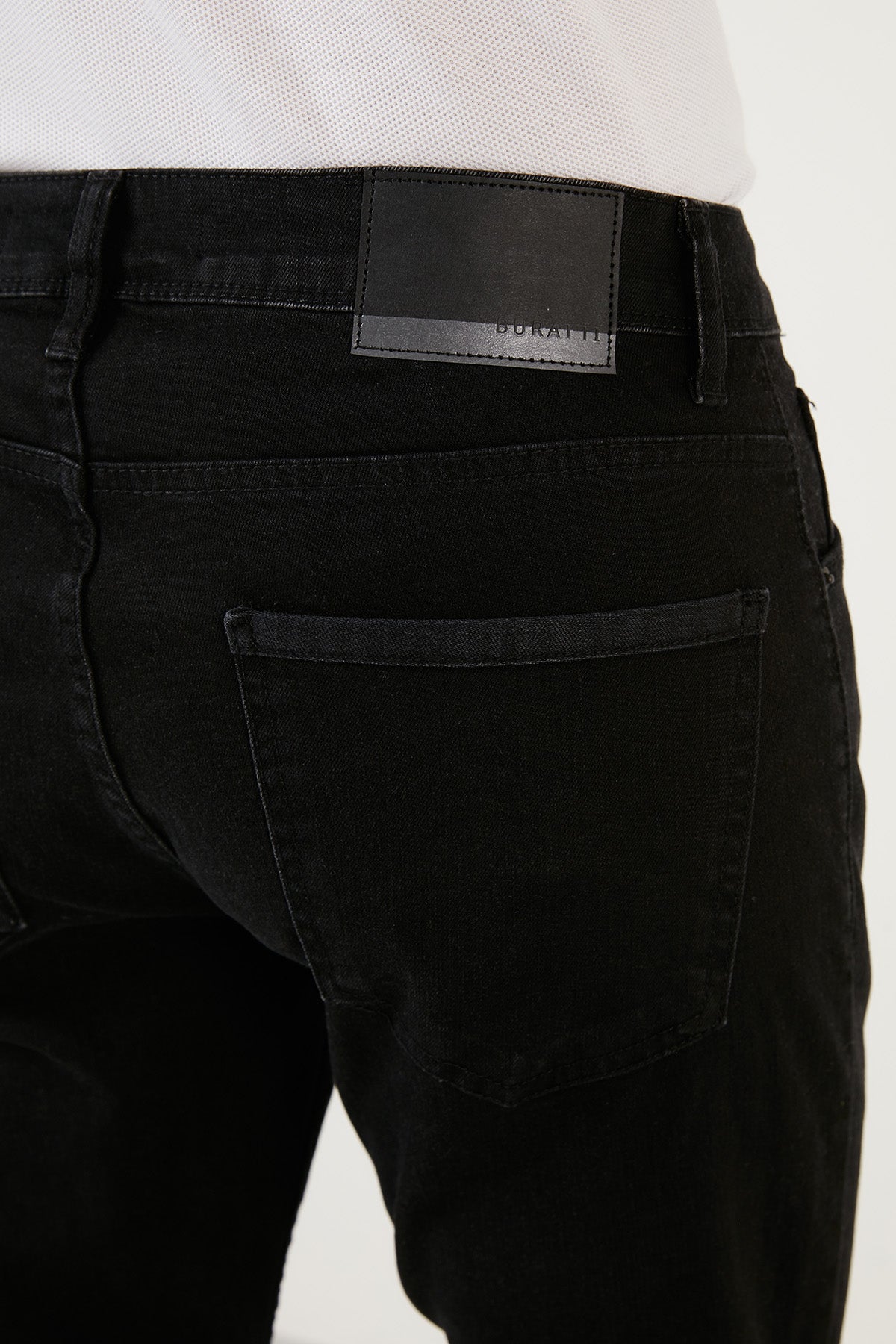 Buratti Pamuklu Yüksek Bel Slim Fit Boru Paça Jeans Erkek Kot Pantolon 3000M113TOKYO SİYAH