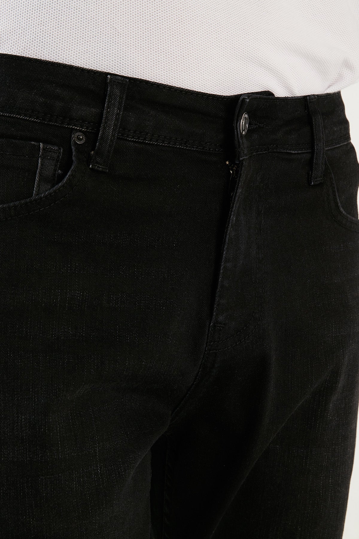 Buratti Pamuklu Yüksek Bel Slim Fit Boru Paça Jeans Erkek Kot Pantolon 3000M113TOKYO SİYAH