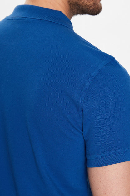 United Colors Of Benetton Logolu % 100 Pamuk Erkek Polo T Shirt 3089J3179 MAVİ