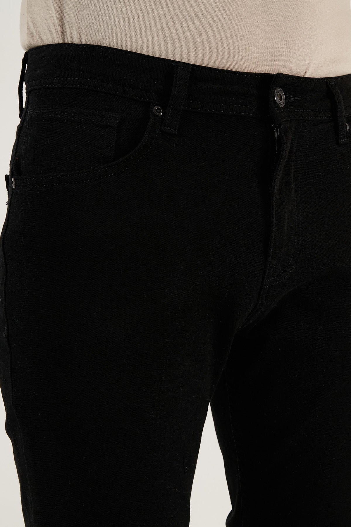 Buratti Pamuklu Yüksek Bel Slim Fit Dar Paça Jeans Erkek Kot Pantolon 3300F02TOKYO SİYAH