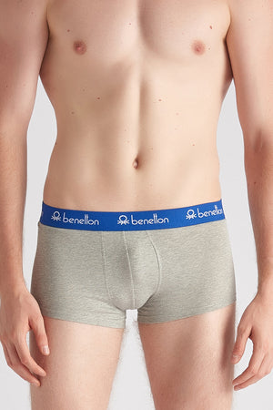 United Colors Of Benetton Pamuklu Esnek Erkek Boxer 341140 GRİ MELANJ