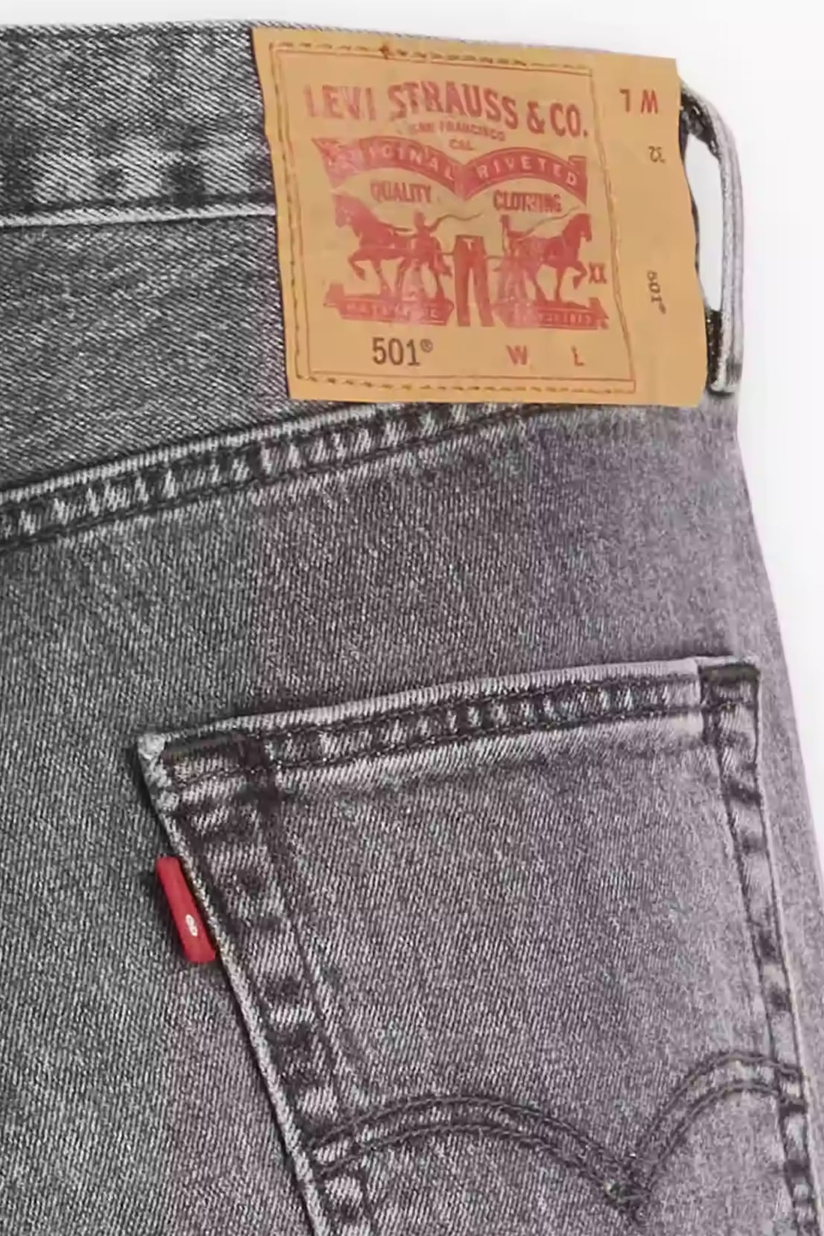 Levi's Pamuklu Normal Bel Regular Fit 501 Denim Erkek Short 36512-0187 KOYU GRİ