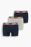 Levi's Organik Pamuklu 3 Pack Erkek Boxer 37149-0542 LACİVERT-GRİ