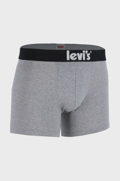 Levi's Soft Pamuklu Streç 2 Pack Erkek Boxer 37149-0783 GRİ-YEŞİL
