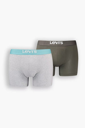 Levi's Pamuklu 2 Pack Erkek Boxer 37149-0845 GRİ-HAKİ