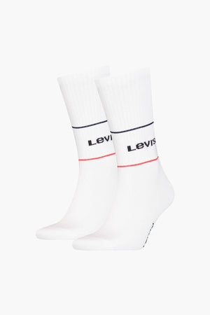 Levi's Organik Pamuklu 2 Pack Uzun Erkek Çorap 37157-0668 BEYAZ