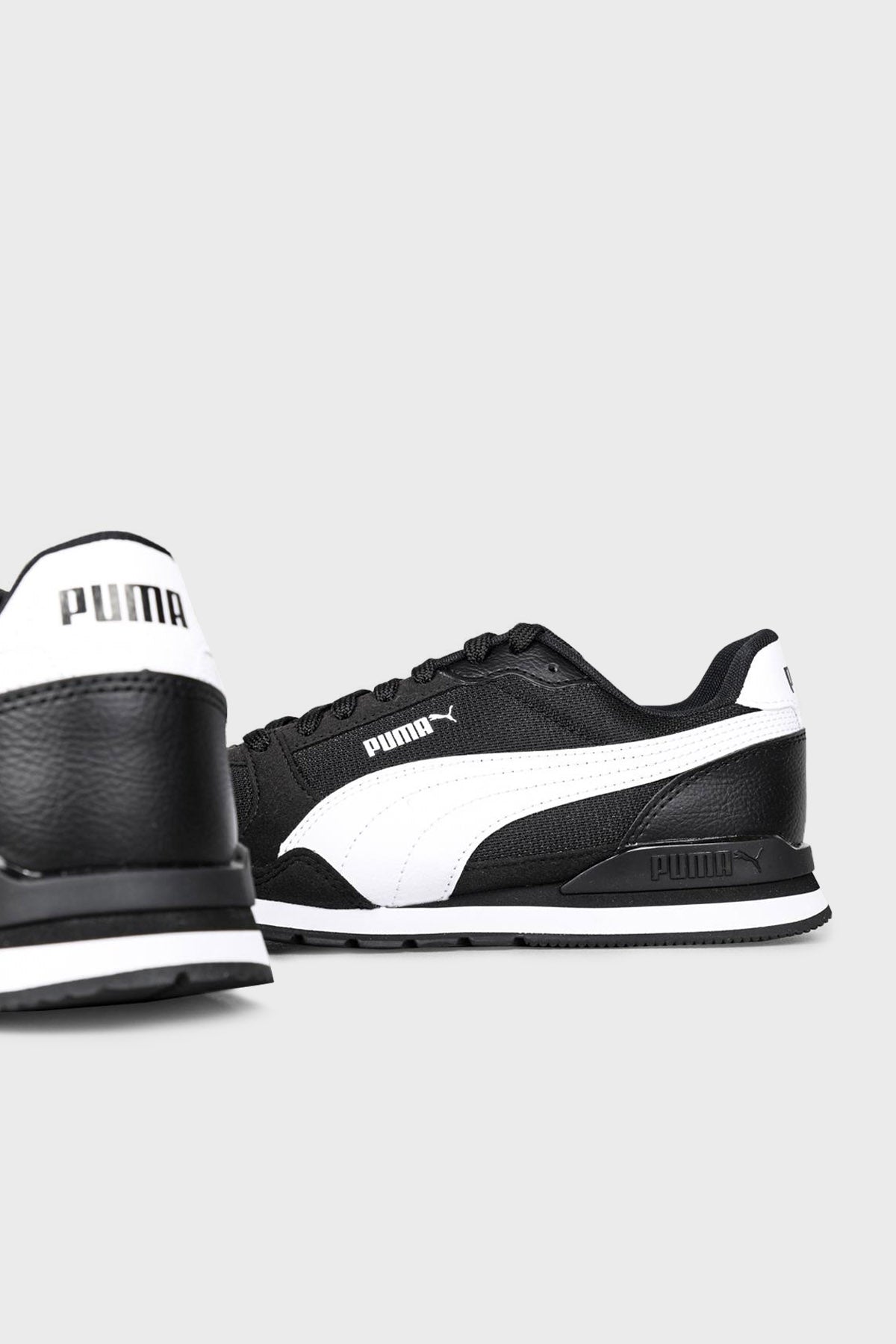 Puma St Runner v3 Mesh SoftFoam Spor Erkek Ayakkabı 38464001 SİYAH-BEYAZ