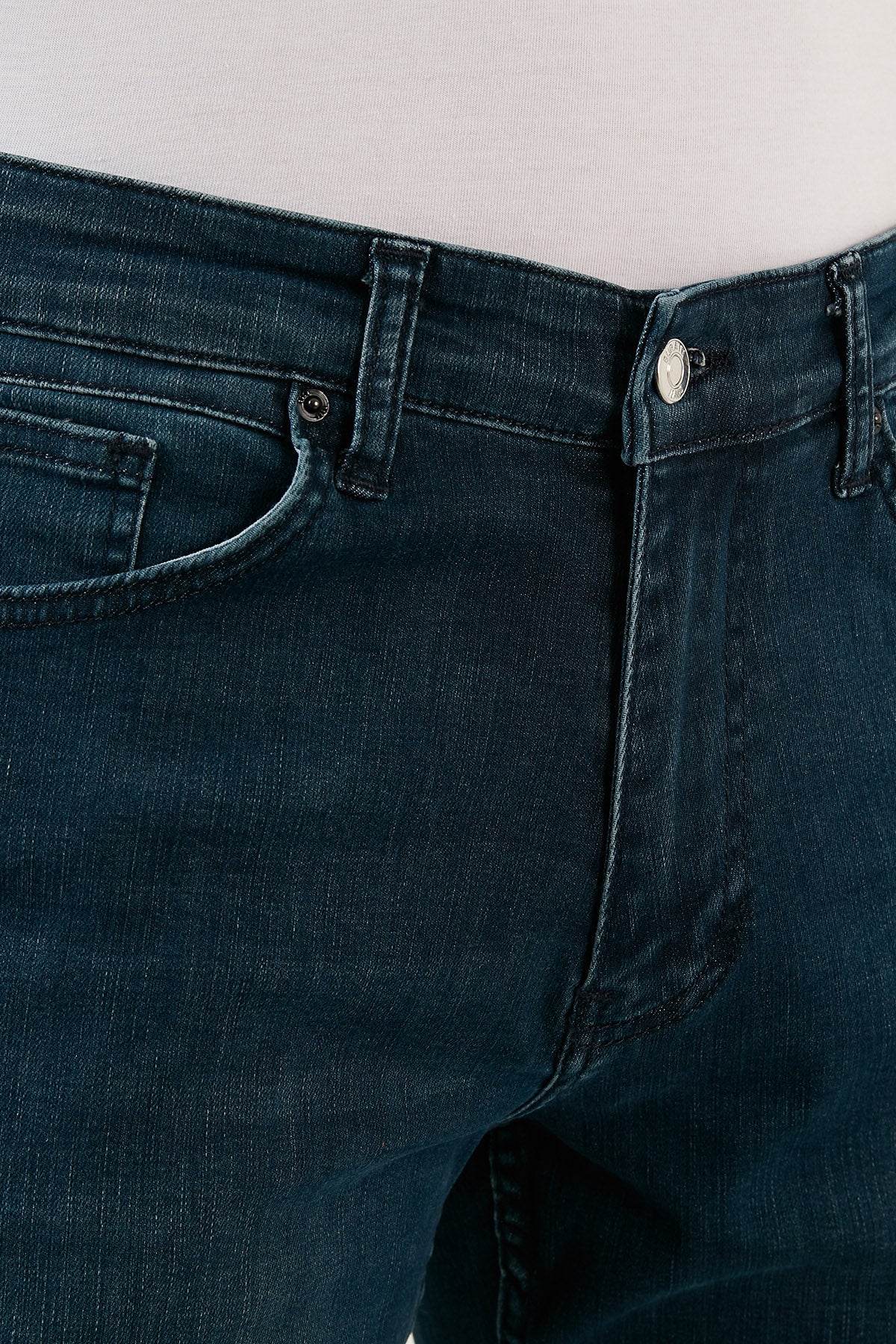 Buratti Pamuklu Yüksek Bel Slim Fit Boru Paça Jeans Erkek Kot Pantolon 4103G117TEXAS MAVİ