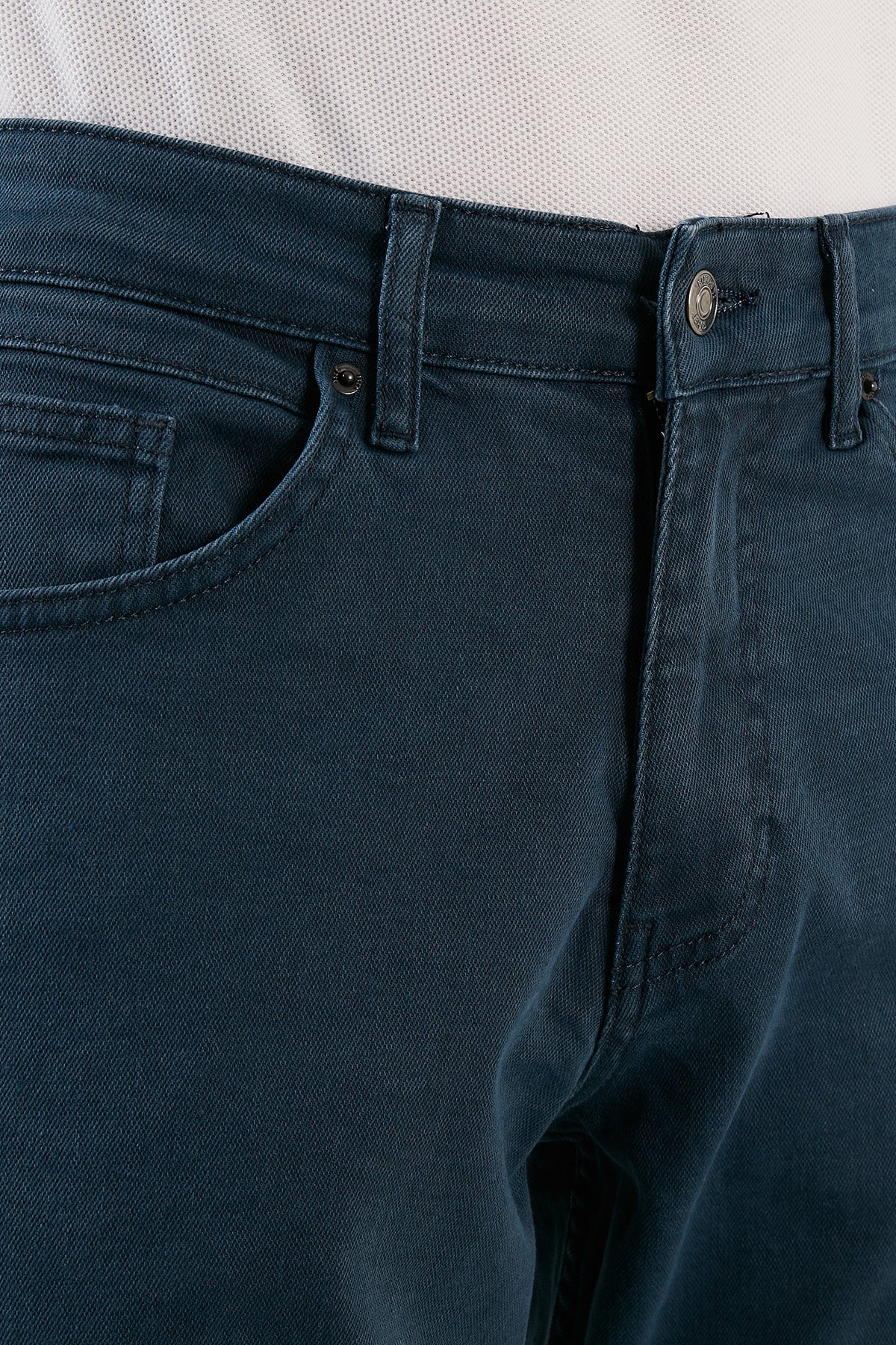 Buratti Pamuklu Yüksek Bel Slim Fit Boru Paça Jeans Erkek Kot Pantolon 4103M55TEXAS PETROL