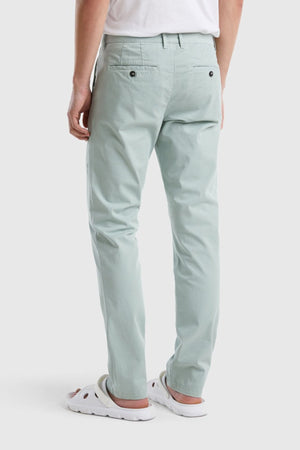 United Colors Of Benetton Streç Pamuklu Slim Fit Chino Erkek Pantolon 4DKH55I18 GRİ MELANJ