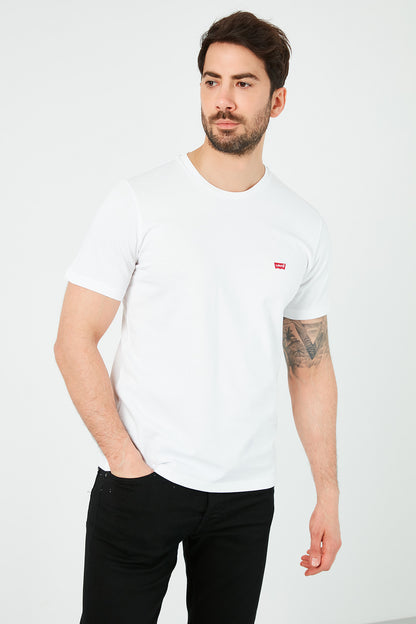 Levi's Regular Fit Bisiklet Yaka % 100 Pamuk Erkek T Shirt 56605-0075 BEYAZ