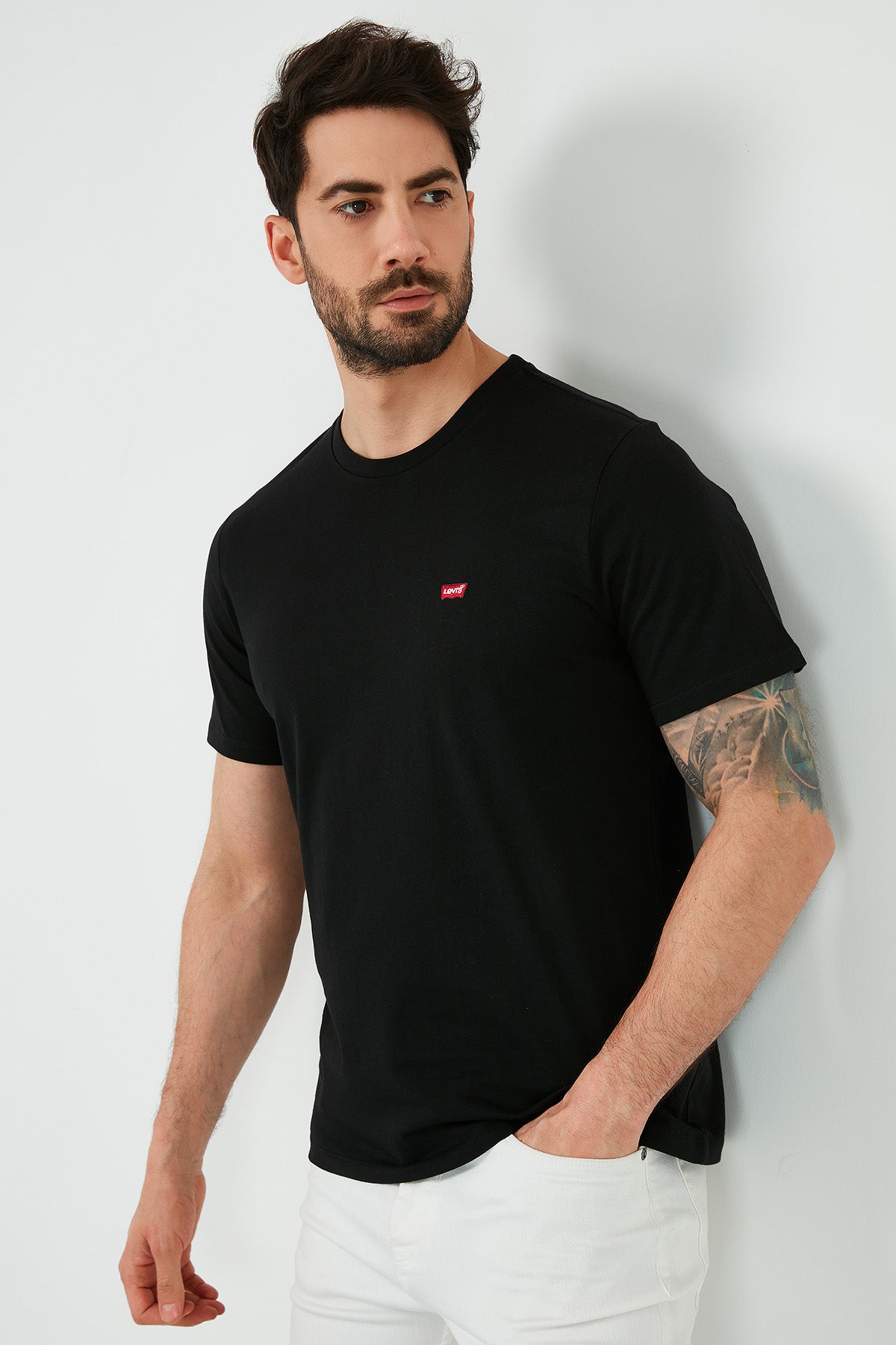 Levi's Regular Fit Bisiklet Yaka % 100 Pamuk Erkek T Shirt 56605-0076 SİYAH