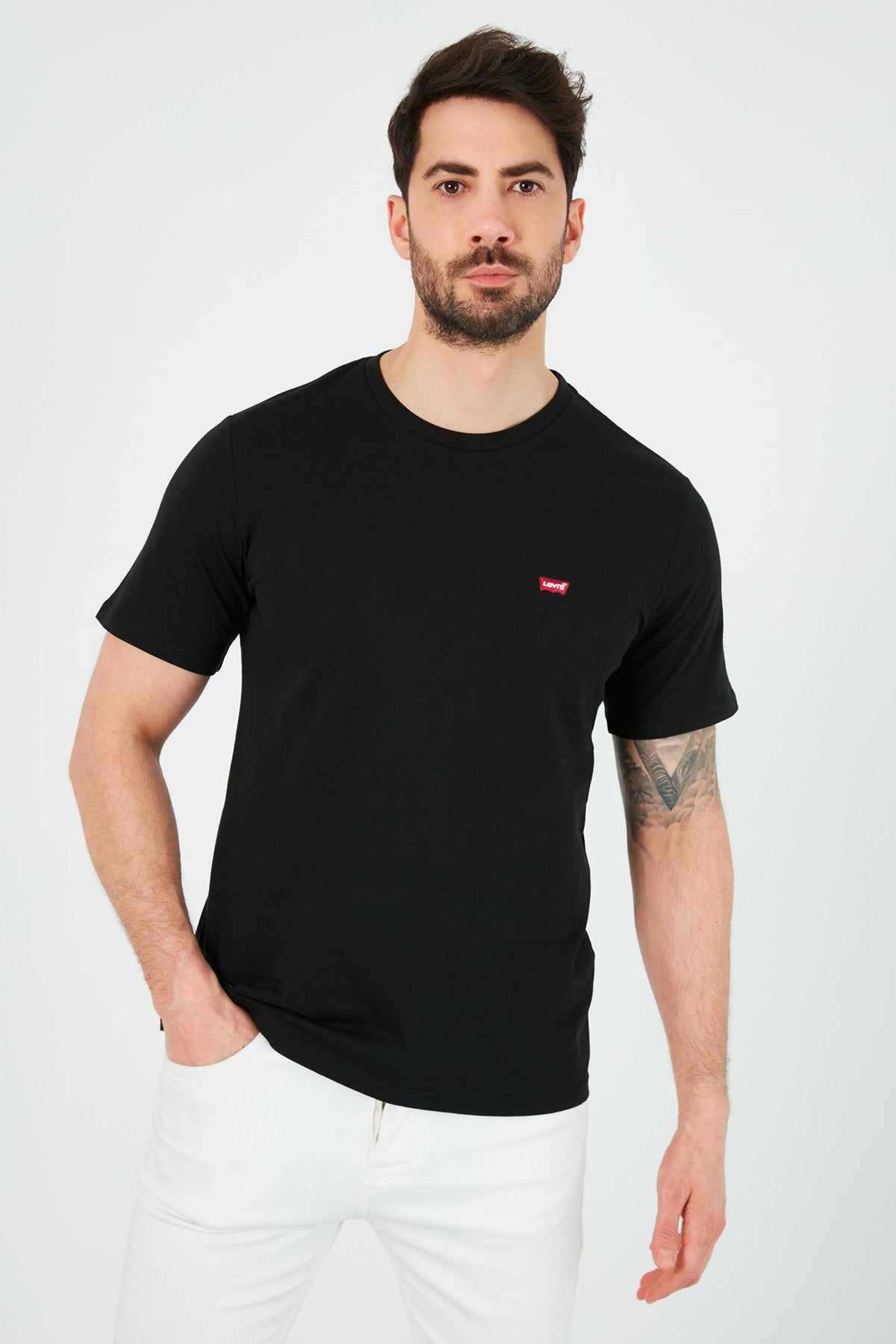 Levi's Regular Fit Bisiklet Yaka % 100 Pamuk Erkek T Shirt 56605-0076 SİYAH