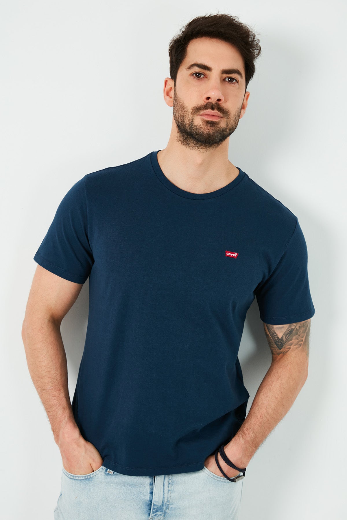 Levi's Regular Fit Bisiklet Yaka % 100 Pamuk Erkek T Shirt 56605-0077 LACİVERT