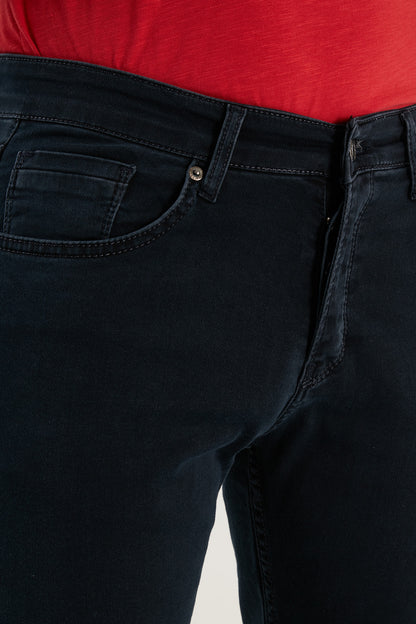 Buratti Pamuklu Normal Bel Regular Fit Düz Paça Jeans Erkek Kot Pantolon 6440301 LACİVERT