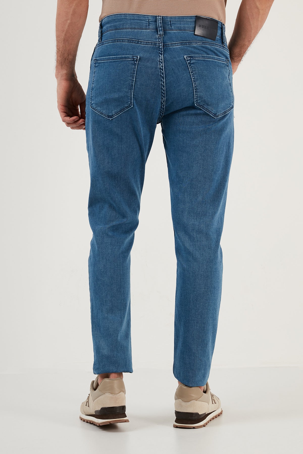 Buratti Pamuklu Normal Bel Regular Fit Düz Paça Jeans Erkek Kot Pantolon 6440301 MAVİ