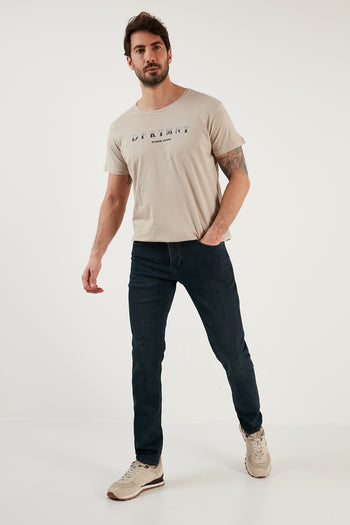Buratti Pamuklu Normal Bel Regular Fit Düz Paça Jeans Erkek Kot Pantolon 6440301 KOYU MAVİ