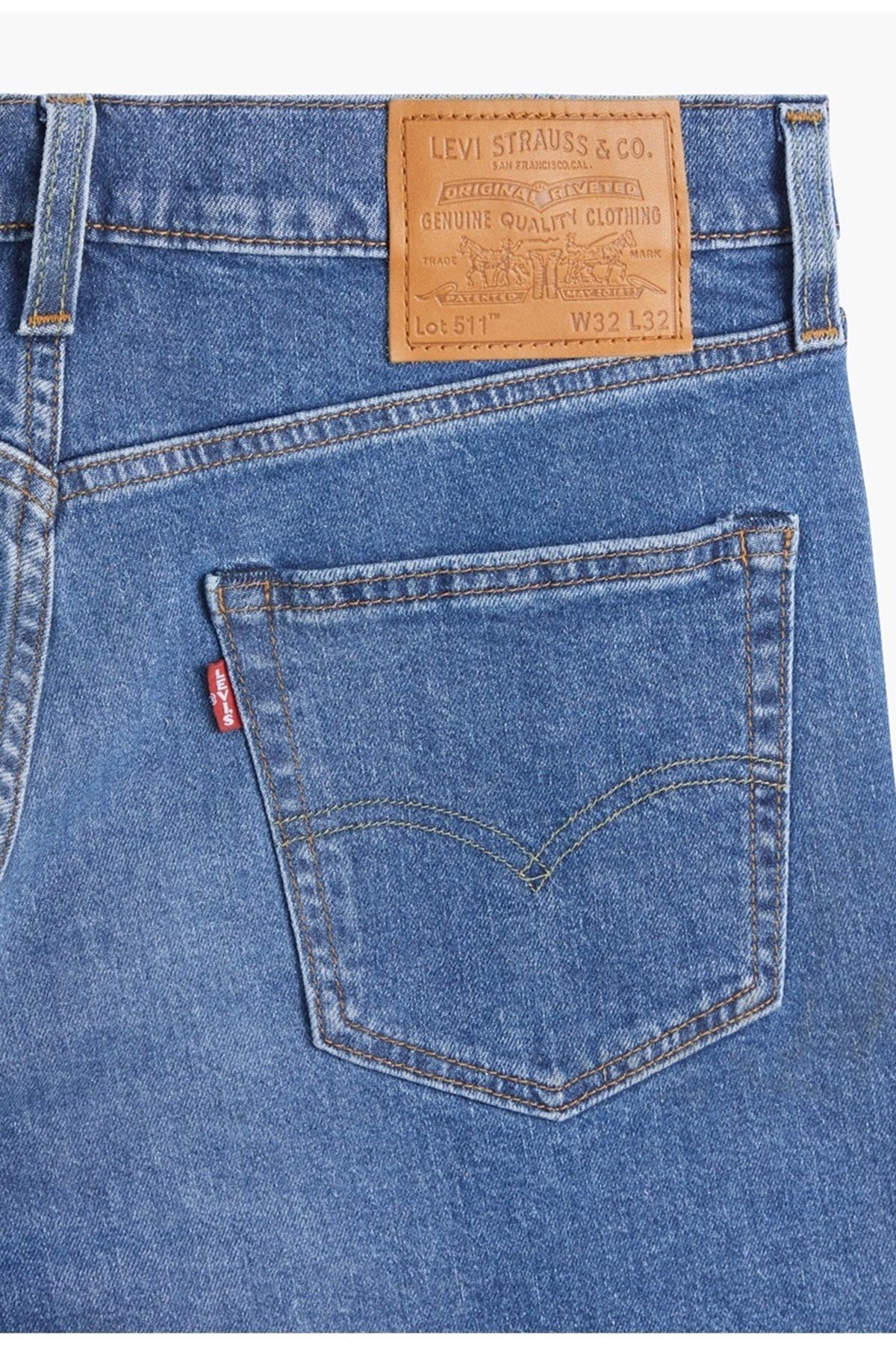 Levi's LSE Pamuklu Normal Bel Slim Fit Dar Paça 511 Jeans Erkek Kot Pantolon A2081-0002 MAVİ