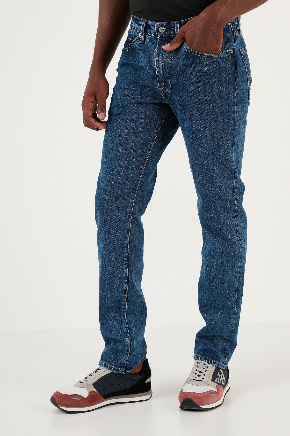 Levi's TR 514 Pamuklu Straight Fit Düz Paça Jeans Erkek Kot Pantolon A4906-0004 KOYU MAVİ