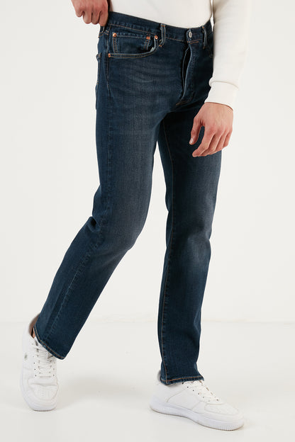 Levi's 501 Pamuklu Normal Bel Regular Fit Jeans Erkek Kot Pantolon A7735-0000 KOYU MAVİ