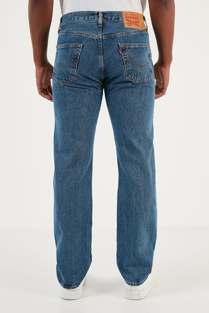 Levi's 501 Pamuklu Normal Bel Regular Fit Jeans Erkek Kot Pantolon A7735-0002 MAVİ