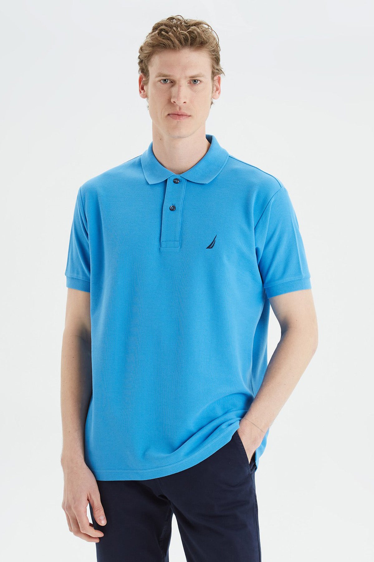 Nautica Classic Fit % 100 Pamuk Düğmeli Erkek Polo T Shirt K35000T 4CM SAKS