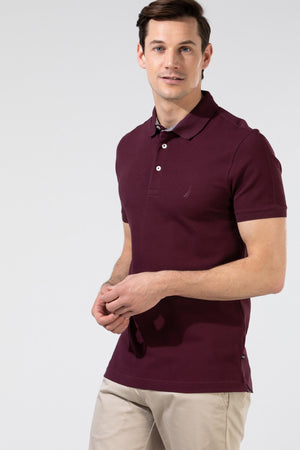 Nautica Pamuklu Slim Fit Düğmeli Erkek Polo T Shirt K35052T 6WV BORDO