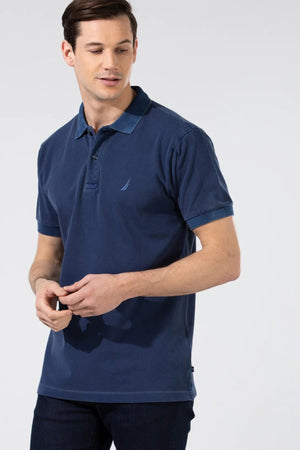 Nautica %100 Pamuklu Polo Yaka Classic Fit T Shirt Erkek Polo T Shirt K35111T 4NV LACİVERT