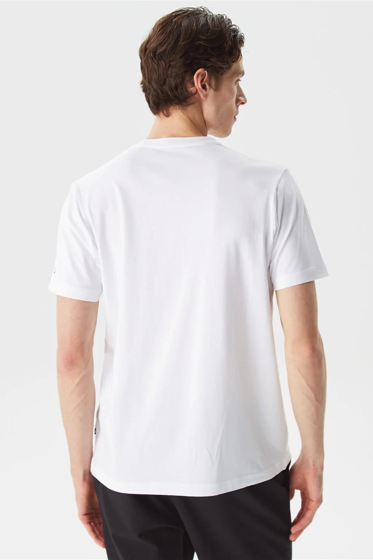 Nautica Pamuklu Tasarım Baskılı Bisiklet Yaka Standart Fit Erkek T Shirt V35541T 1BW BEYAZ