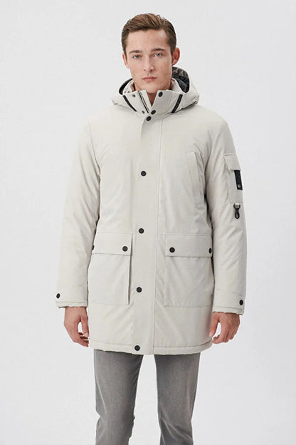 Mavi Regular Fit Çıkarılabilir Kapüşonlu Erkek Parka 0110124-70144 BEJ