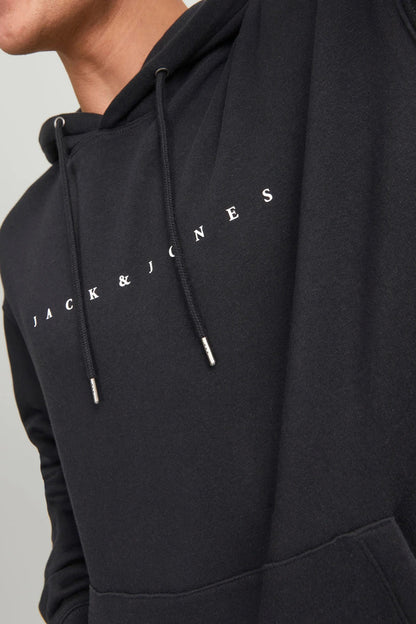 Jack & Jones Essentials Jjestar Kapüşonlu Cepli Relaxed Fit Erkek Sweat 12233972 SİYAH