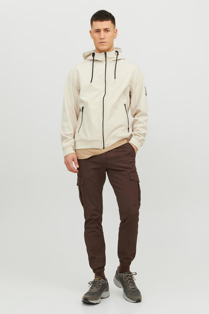 Jack & Jones Essentials Jjebasıic Suya Dayanıklı Kapüşonlu Fermuarlı Regular Fit Erkek Ceket 12236300 TAŞ