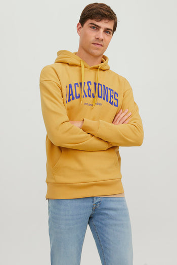 Jack & Jones Essentials Pamuklu Relaxed Fit Kapüşonlu Erkek Sweat 12236513 SARI