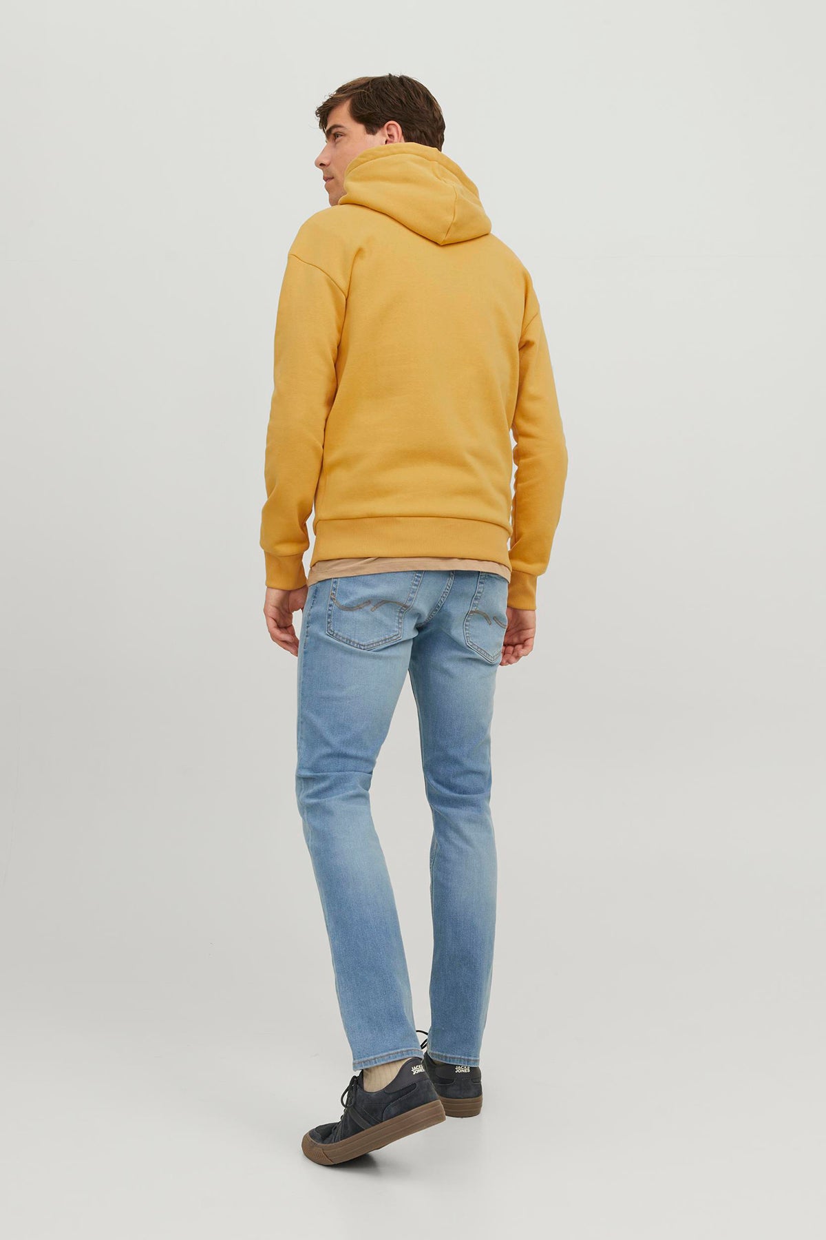 Jack & Jones Essentials Pamuklu Relaxed Fit Kapüşonlu Erkek Sweat 12236513 SARI