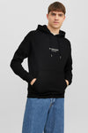 Jack & Jones Originals Jorvesterbro Pamuklu Kapüşonlu Relaxed Fit Erkek Sweat 12241687 SİYAH