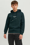 Jack & Jones Originals Jorvesterbro Pamuklu Kapüşonlu Relaxed Fit Erkek Sweat 12241687 PETROL