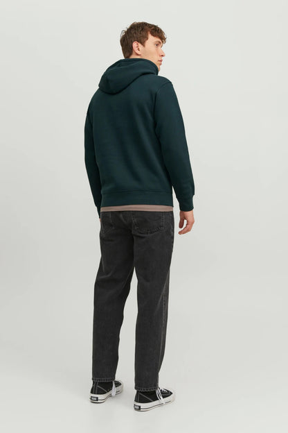 Jack & Jones Originals Jorvesterbro Pamuklu Kapüşonlu Relaxed Fit Erkek Sweat 12241687 PETROL