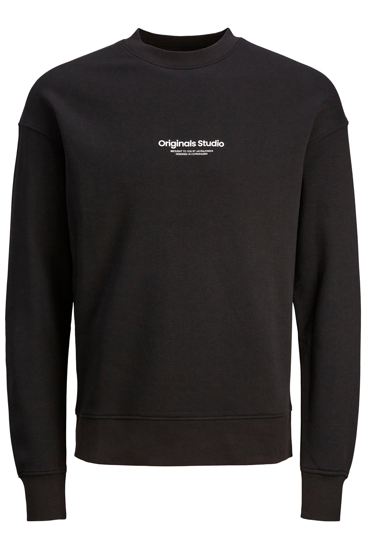 Jack & Jones Originals Jorvesterbro Bisiklet Yaka Relaxed Fit Erkek Sweat 12241694 SİYAH