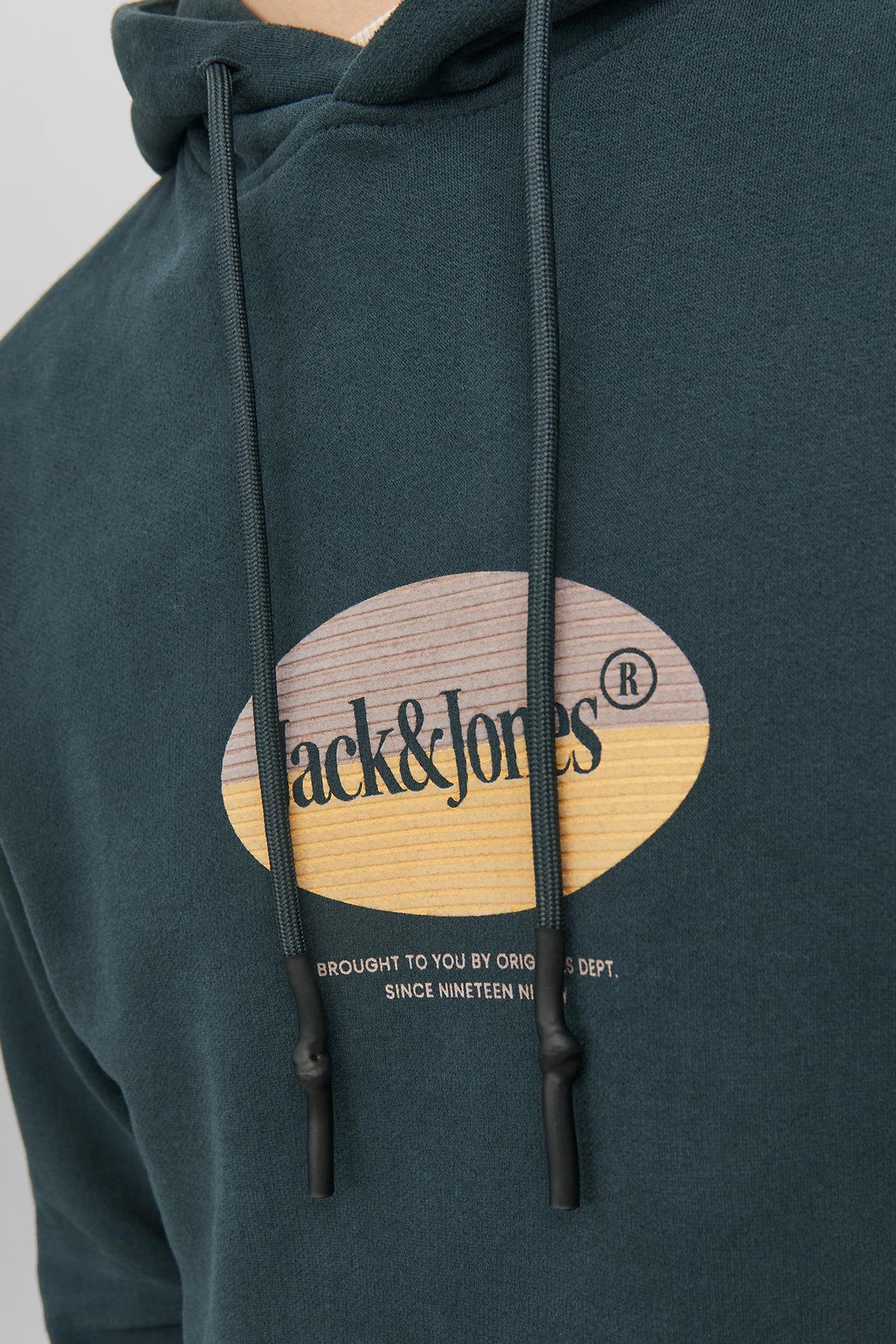 Jack & Jones Originals Jordalston Pamuklu Kapüşonlu Cepli Regular Fit Erkek Sweat 12242197 PETROL