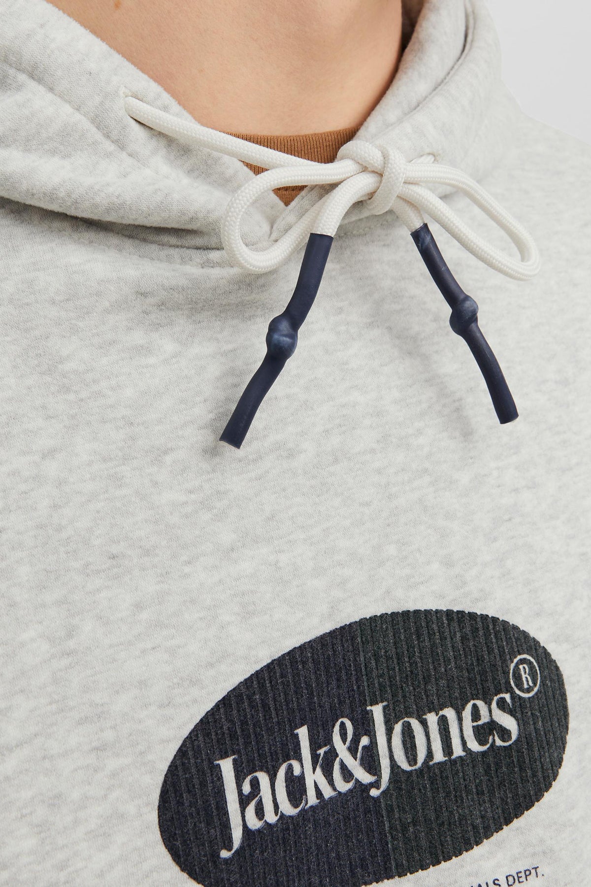 Jack & Jones Originals Jordalston Pamuklu Kapüşonlu Cepli Regular Fit Erkek Sweat 12242197 AÇIK GRİ