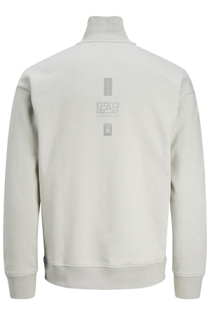 Jack & Jones Core Jcoreflect Regular Fit Fermuarlı Dik Yaka Erkek Sweat 12242262 AÇIK GRİ