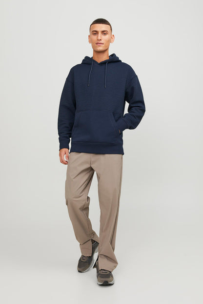 Jack & Jones Core Jcoblack Relaxed Fit Kapüşonlu Erkek Sweat 12245407 LACİVERT